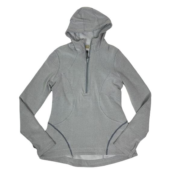 Zella gray 1/4 zip hooded sweater small - Picture 1 of 5